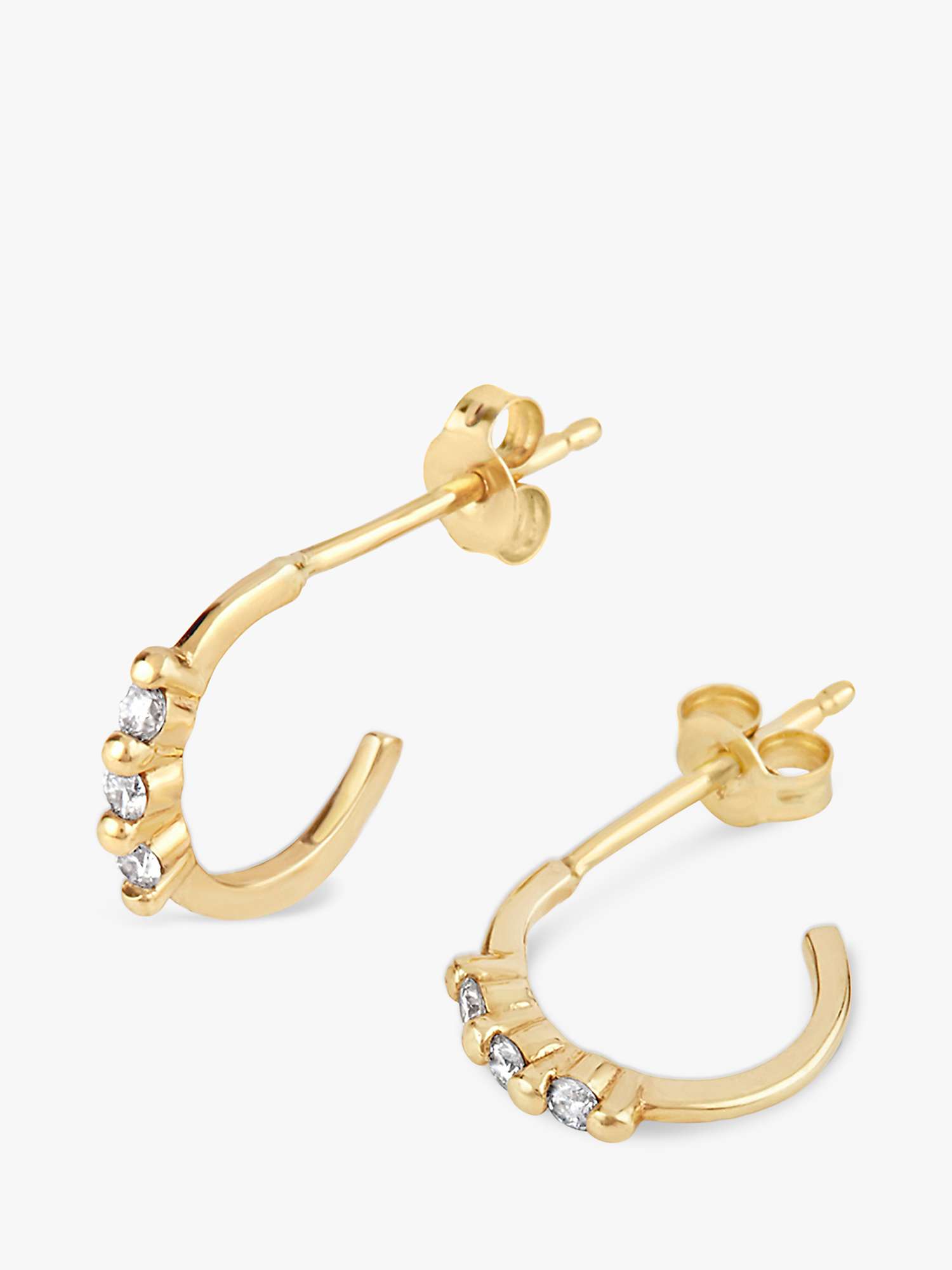 Buy Dinny Hall Shuga White Sapphire Hoop Earrings, Gold Online at johnlewis.com