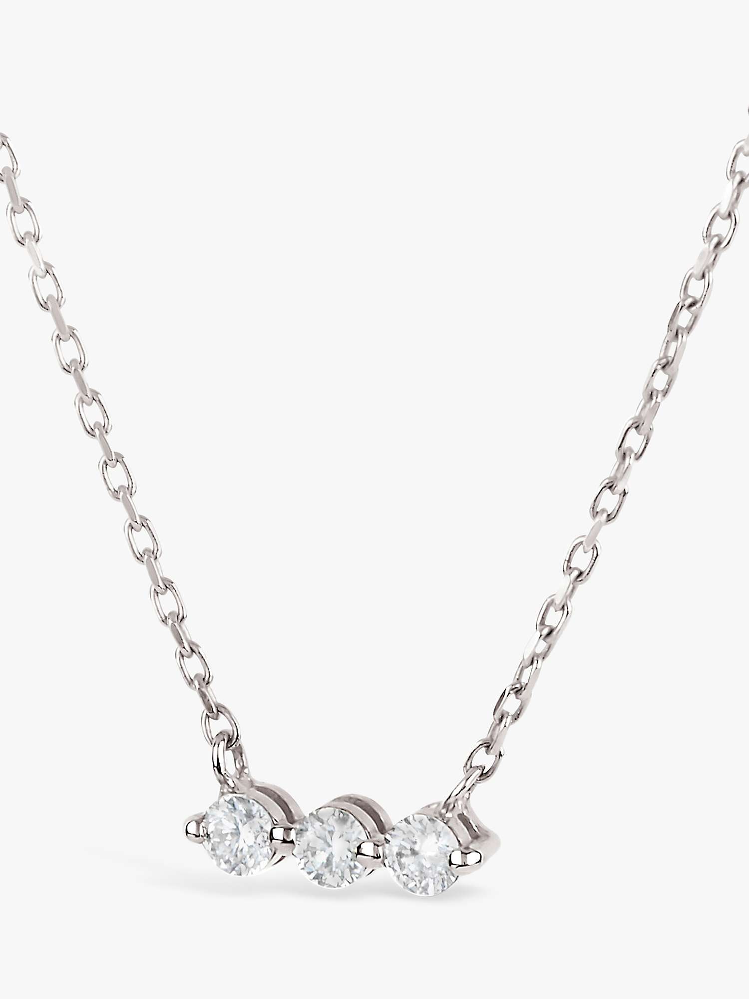 Dinny Hall Shuga White Sapphire Chain Necklace, Silver at John Lewis ...