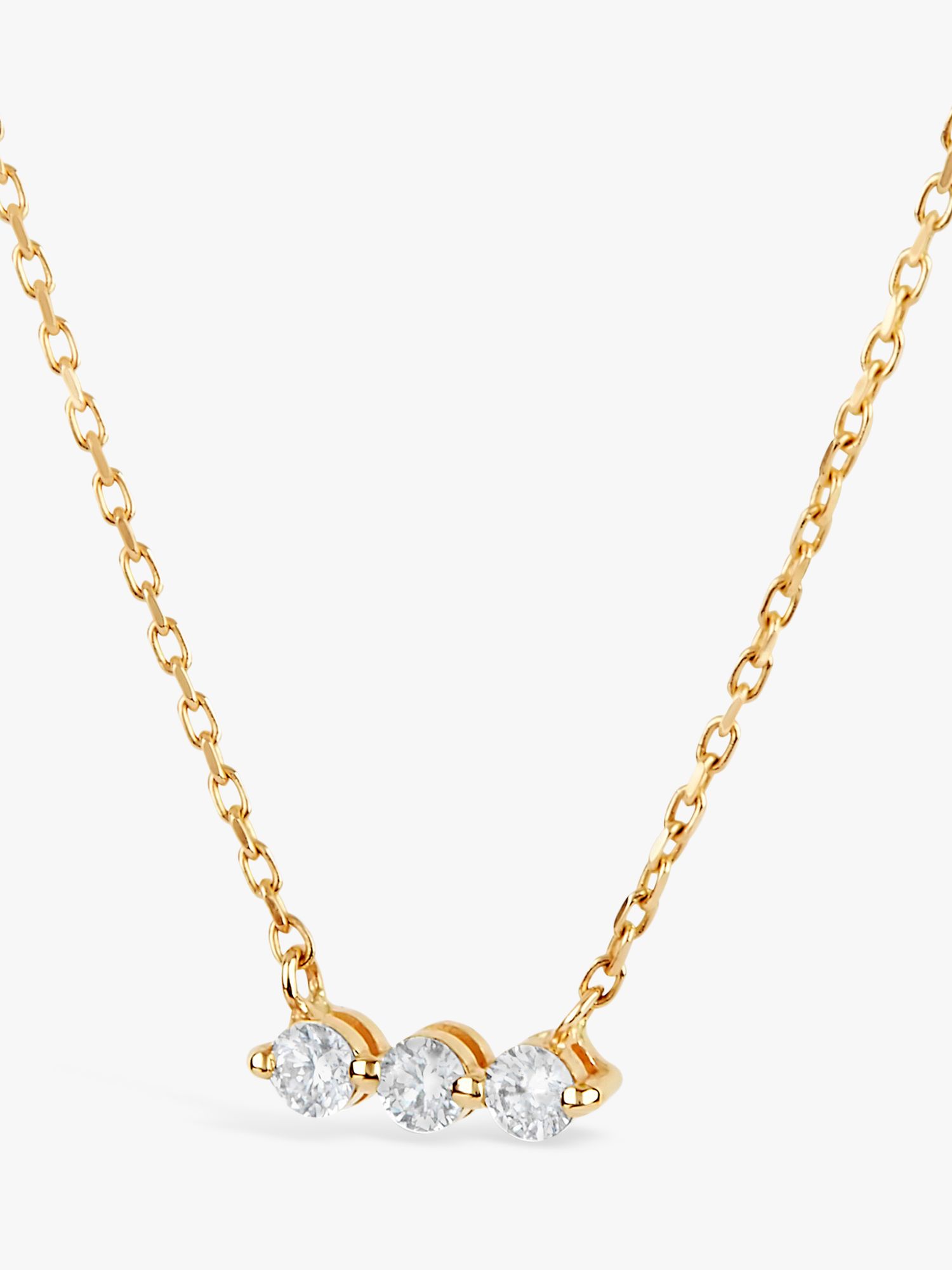Dinny Hall Shuga White Sapphire Chain Necklace, Gold at John Lewis ...