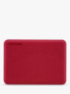 Toshiba Canvio Advance, Portable Hard Drive, 1TB, Red