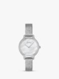 BOSS 1502558 Women's Gala Crystal Bracelet Strap Watch, Silver/Mother of Pearl