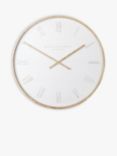 Thomas Kent Nordic Roman Numeral Analogue Wall Clock, 53cm, Tofu