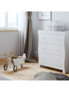 Little Acorns Traditional Sleigh Changing Table Dresser, White