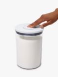 OXO POP Round Kitchen Storage Jars, Set of 3, 500ml, Clear/White