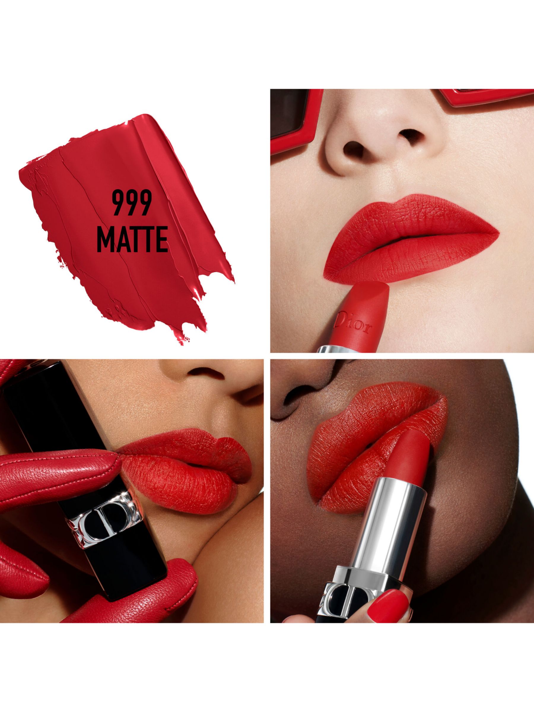 Dior Rouge Dior Couture Colour Lipstick Matte 999 Matte At John Lewis And Partners 