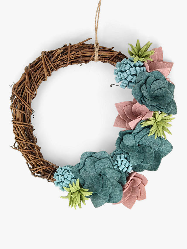 The Crafty Kit Company Succulent Felt Wreath Craft Kit