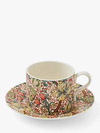 Morris & Co. Spode Golden Lily Cup & Saucer, 280ml, Multi