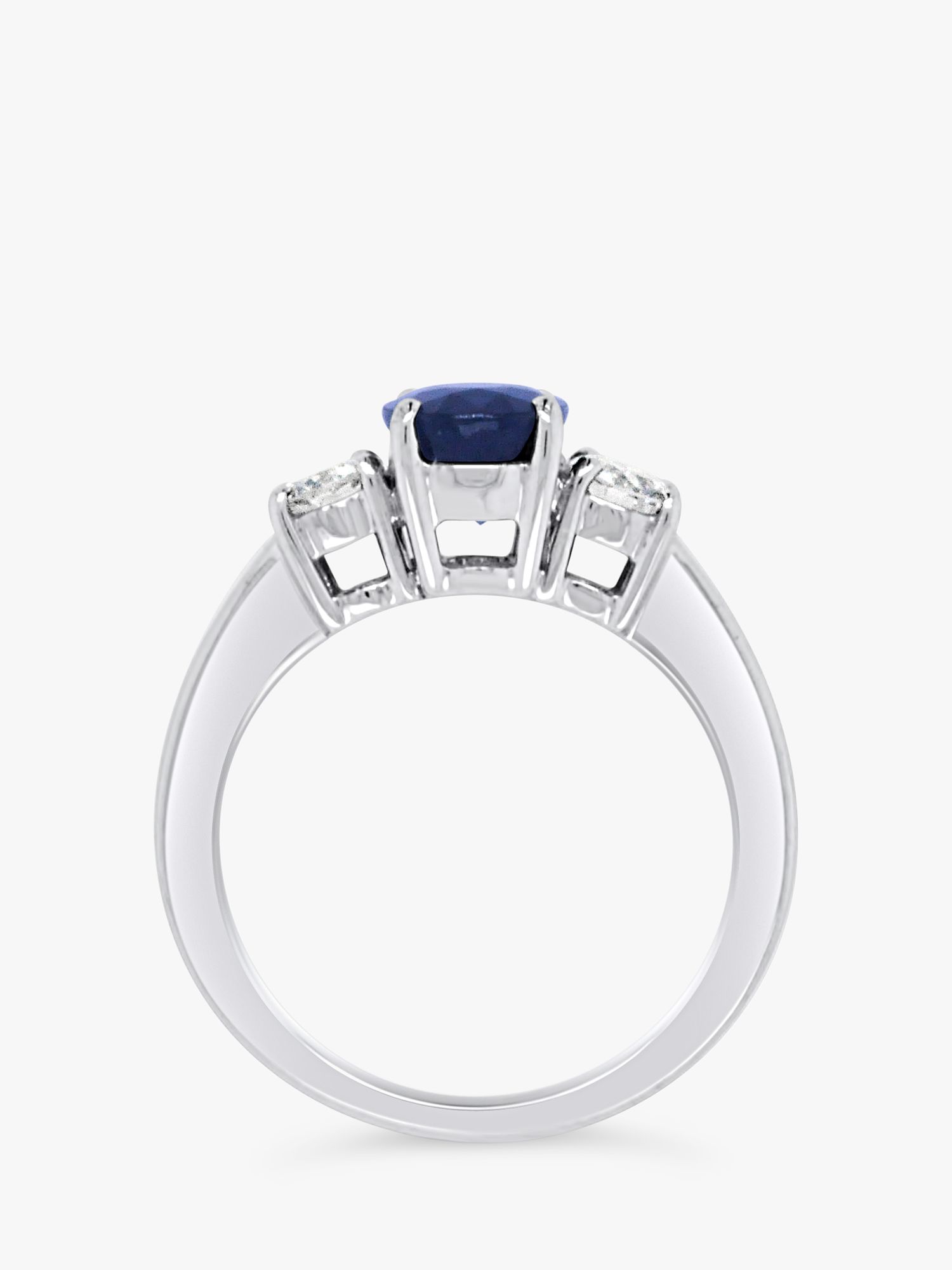 Buy Milton & Humble Jewellery 18ct White Gold  Second Hand Sapphire and Diamond Ring Online at johnlewis.com