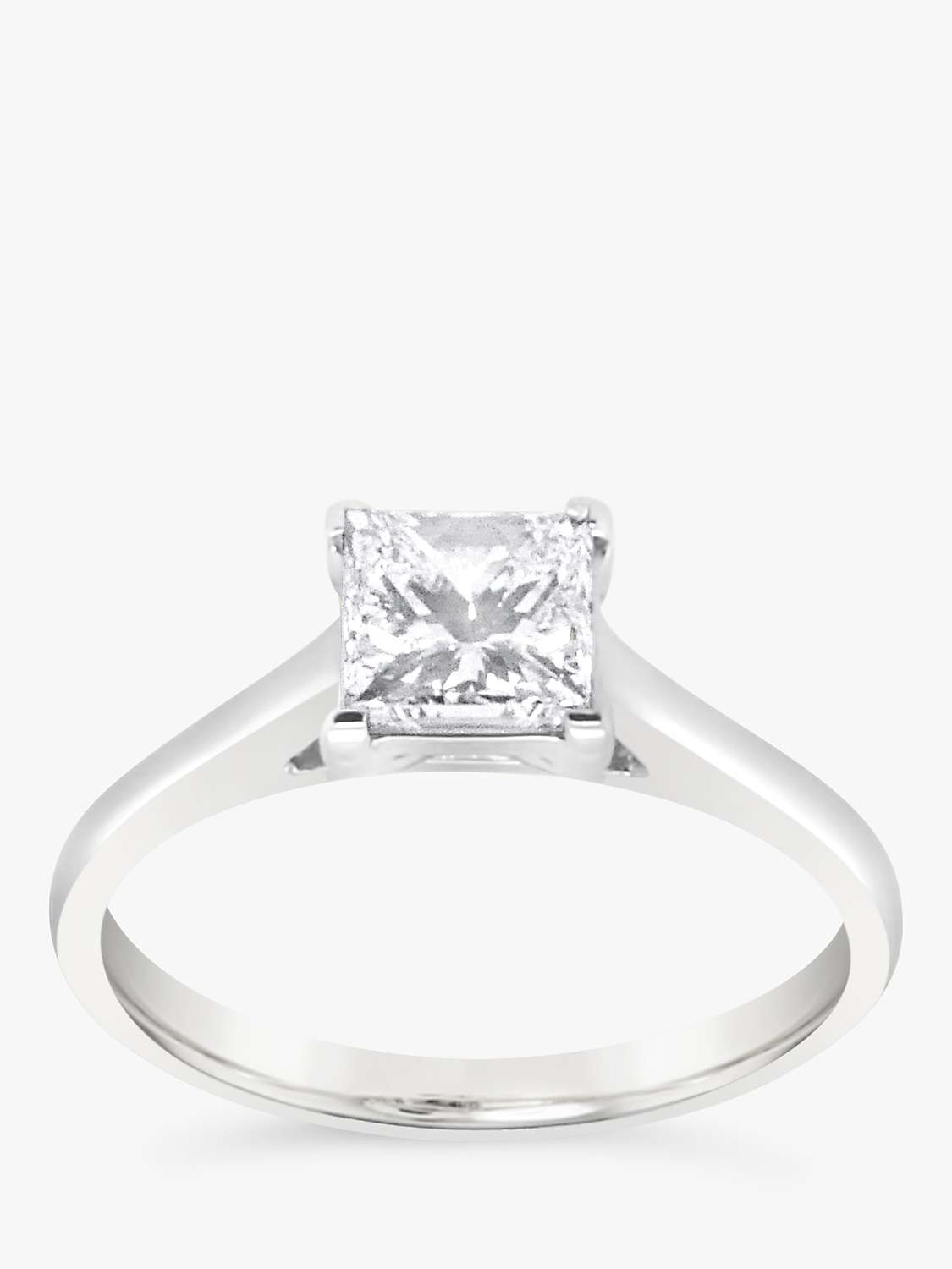 Buy Milton & Humble Jewellery 18ct White Gold Second Hand Princess Cut Diamond Ring Online at johnlewis.com