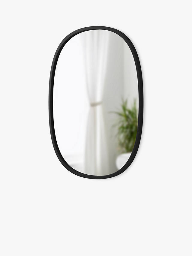 Umbra Hub Oval Wall Mirror, Black, 61 x 46cm