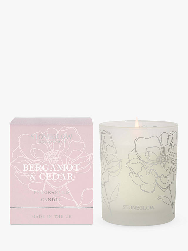 Stoneglow Flower & Cedar Scented Candle, 180g