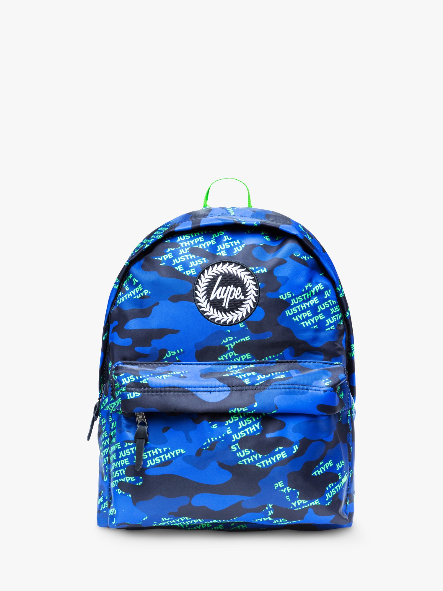 Hype Children's Neon Logo Camo Backpack, Blue