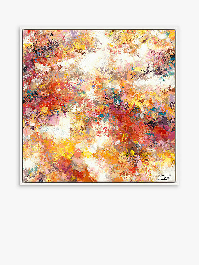 Maria Esmar - 'Bright Side' Framed Canvas Print, 84.5 x 84.5cm, Orange/Multi