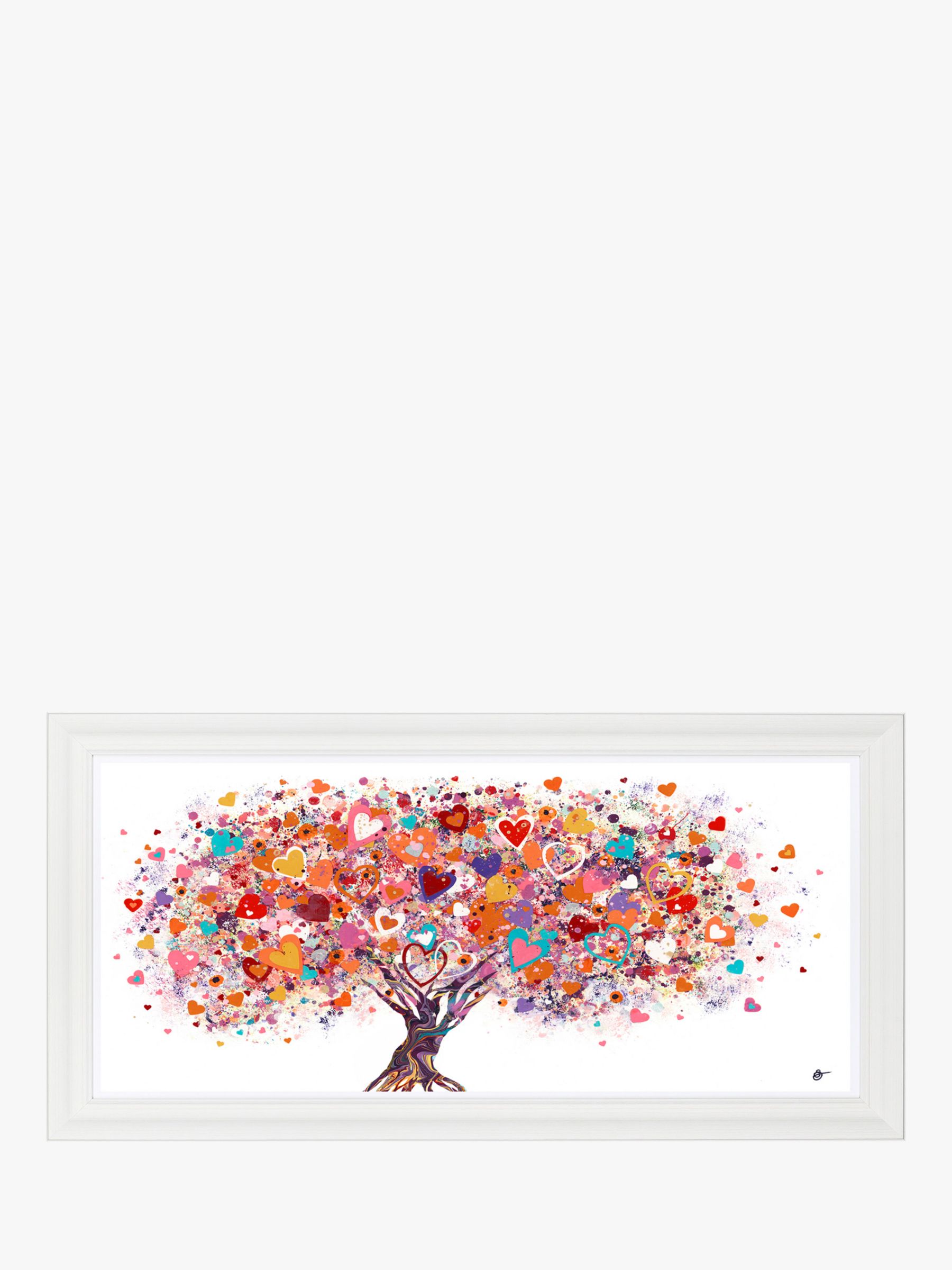 John Lewis Sara Otter 'Tree Of Hearts' Framed Print, 56 x 111cm, Pink/Multi