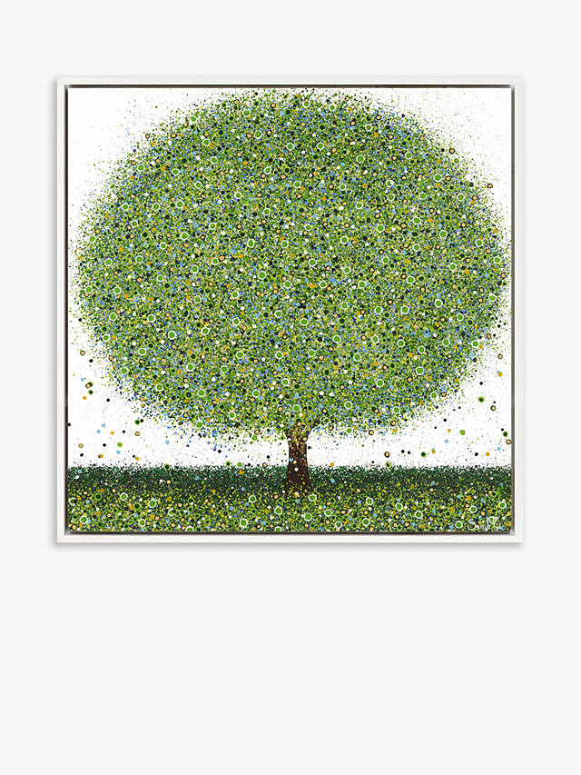 Sarah Pye - 'Silver Lining' Framed Canvas Print & Mount, 84.5 x 84.5cm, Green