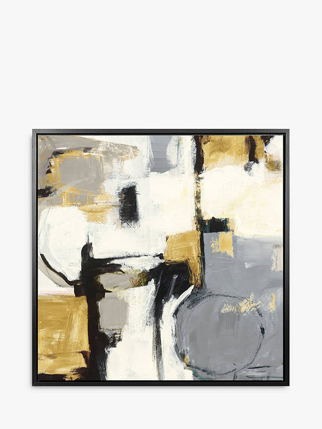 Mike Schick - 'Catalina Gold' Abstract Framed Canvas Print, 84.5 x 84.5cm, Grey/Yellow