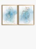 John Lewis Isabelle Z Nudes Framed Prints, Set of 2, 43 x 33cm, Blue/Gold