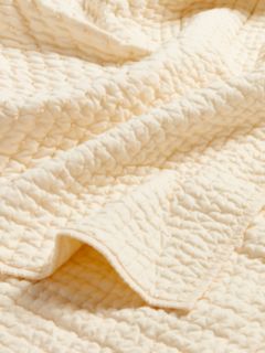 Mother of Pearl Sun Ray Organic Cotton Throw, Ivory