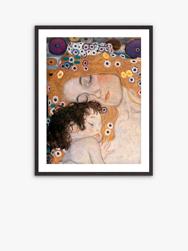 Gustav Klimt - 'The Three Ages of Woman' Wood Framed Print & Mount, 82 x 62cm, Brown/Multi