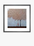 Emma Brownjohn - 'Between The Leaves' Wood Framed Print & Mount, 42 x 42cm, Red/Natural