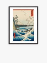Ando Hiroshige - 'Satta Suruga' Framed Print, 82 x 62cm, Blue
