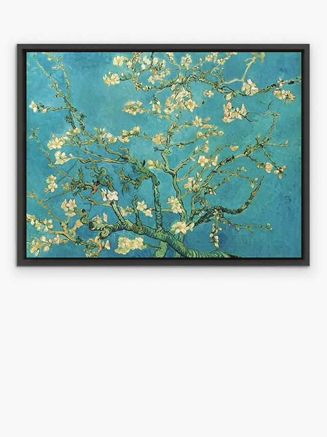 Vincent Van Gogh - 'Almond Blossoms' Framed Canvas Print, 62 x 82cm, Blue