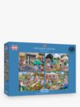 Gibsons The Florist's Round 500 Piece Jigsaw Puzzles, Set of 4