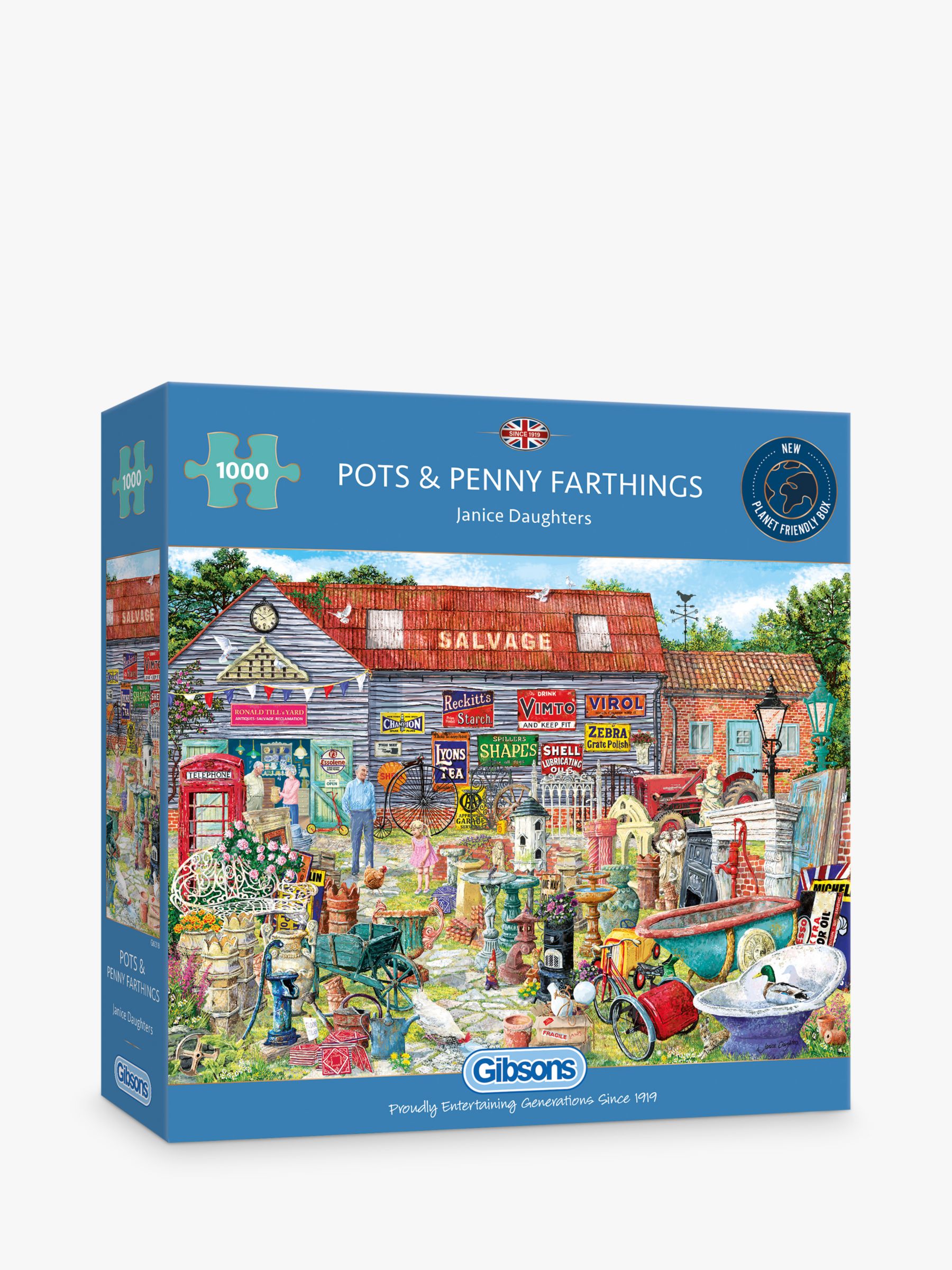 Gibsons Pots & Penny Farthings Jigsaw Puzzle, 1000 Pieces