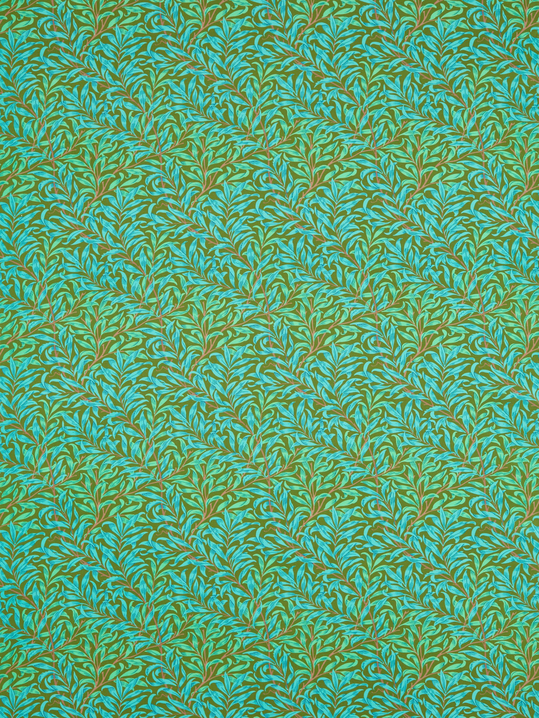 Morris & Co. Willow Boughs Furnishing Fabric, Olive/Turquoise