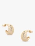 Tutti & Co Dome Curved Hoop Earrings, Gold