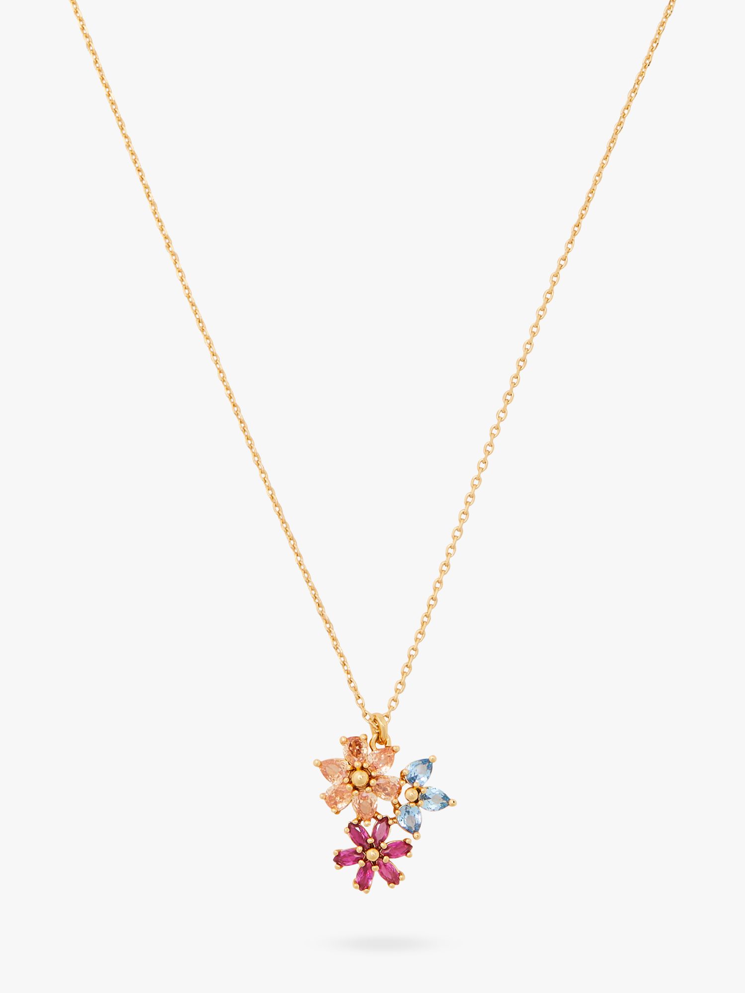kate spade new york First Bloom Flower Cluster Pendant Necklace, Multi ...