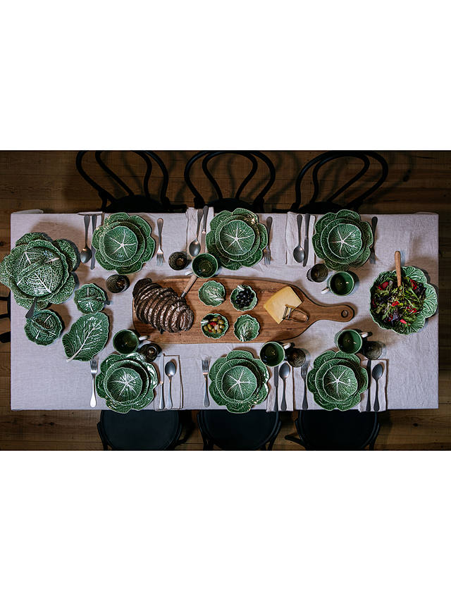 Bordallo Pinheiro Cabbage Earthenware Dinner Plate, 26.5cm, Green