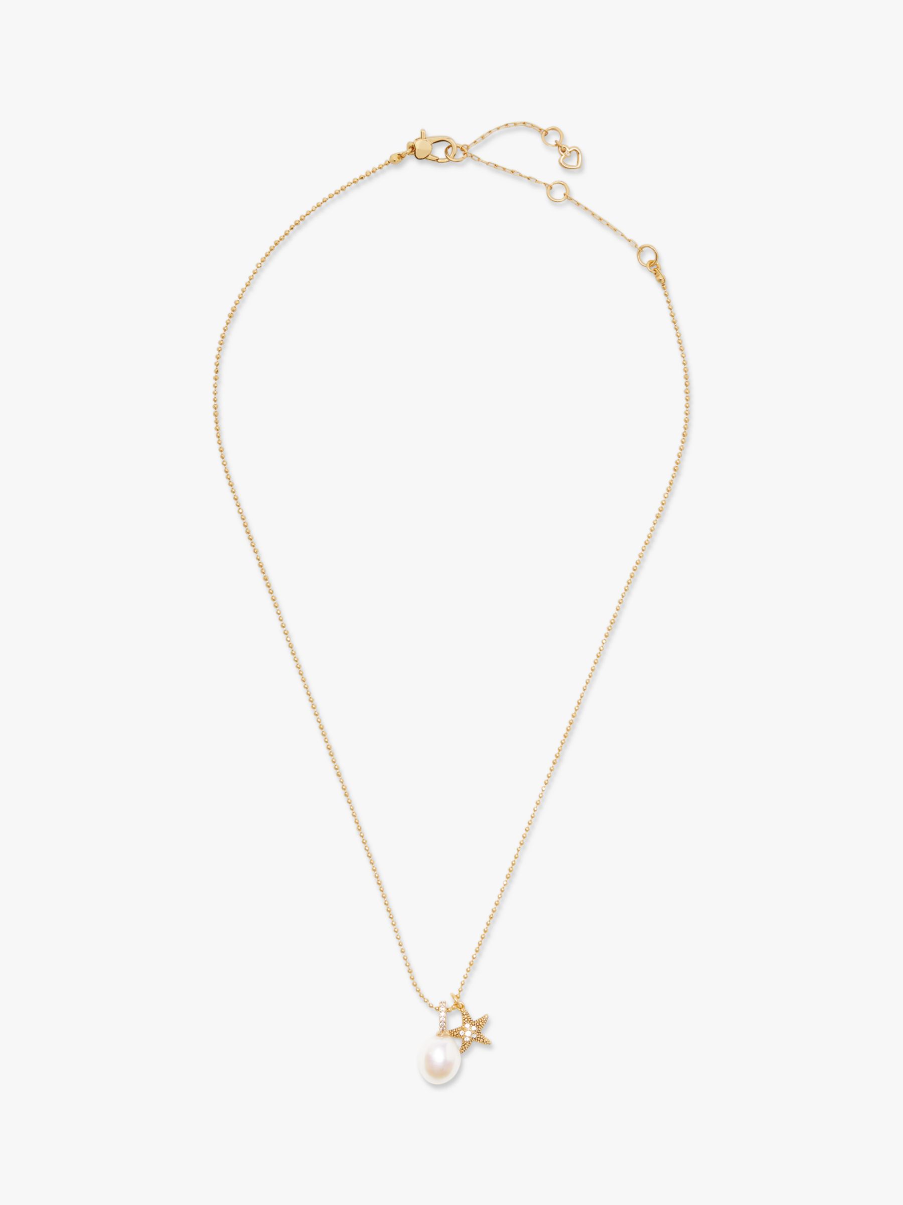 kate spade new york Starfish and Freshwater Pearl Pendant Necklace ...