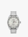 Citizen AW0080-57A Men's Eco-Drive Day Date Bracelet Strap Watch, Silver/White