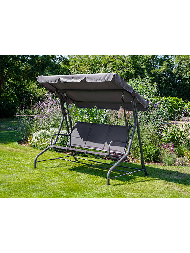 LG Outdoor Milano 3-Seater Garden Swing Seat, Graphite Grey
