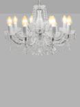 Impex Marie Theresa Crystal Chandelier Ceiling Light, 8 Arms, Clear/Chrome