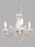 Impex Marie Theresa Crystal Chandelier Ceiling Light, 3 Arms