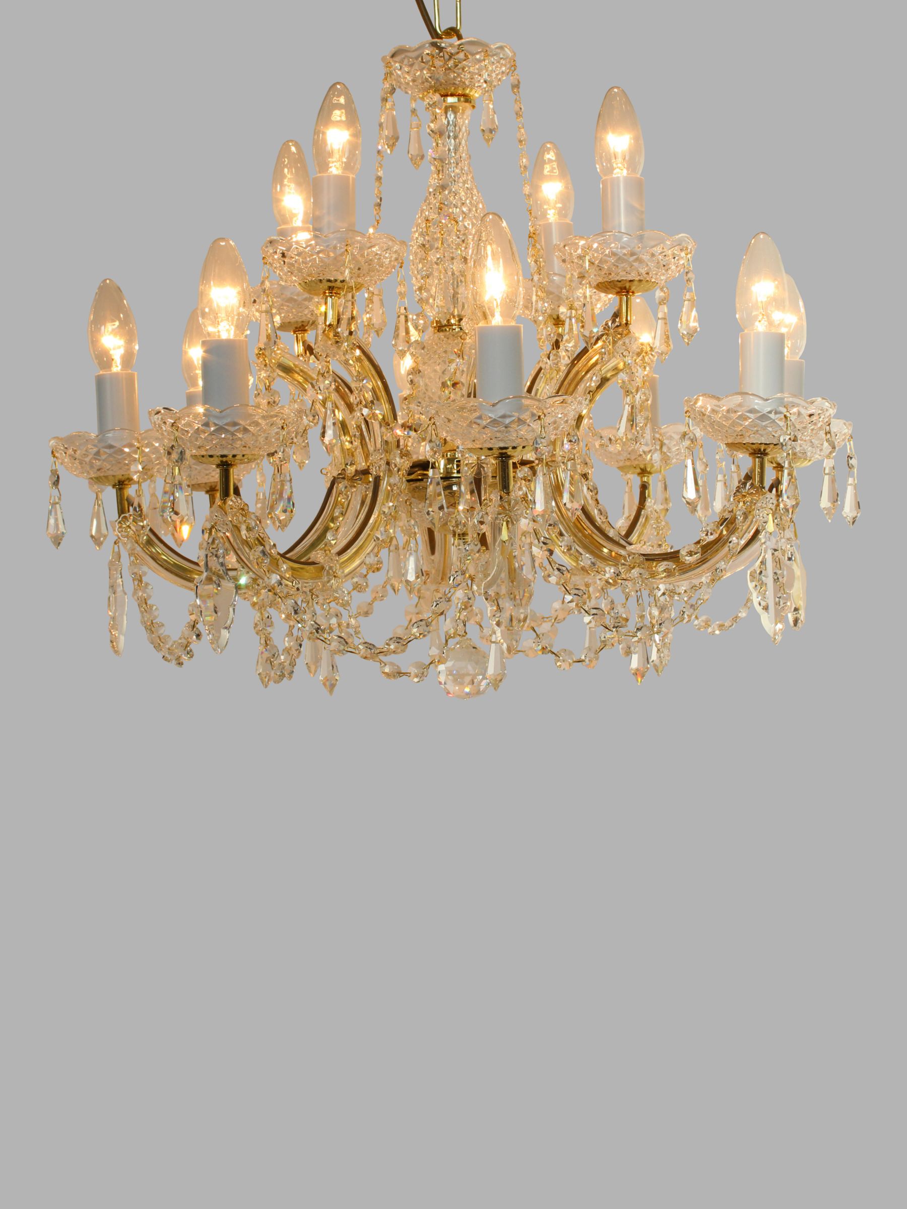 Photo of Impex marie theresa double tiered crystal chandelier ceiling light 8 arms
