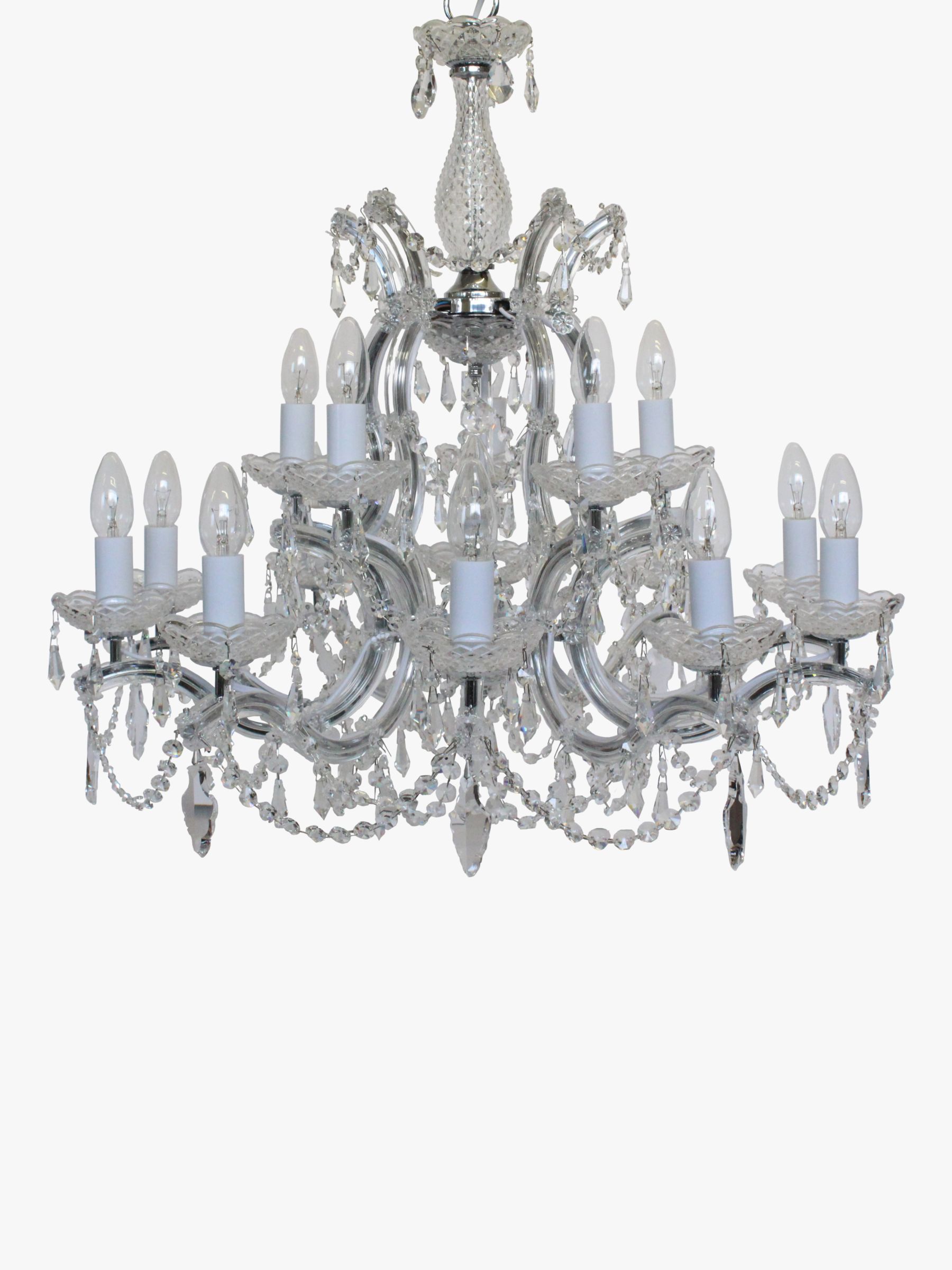 Photo of Impex marie theresa double tiered crystal chandelier ceiling light large