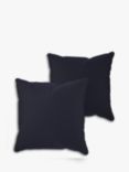 John Lewis & Partners Plain Garden Cushion, Set of 2, 43 x 43cm, Indigo