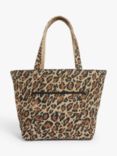 AND/OR Leopard Print East/West Canvas Tote Bag, Multi