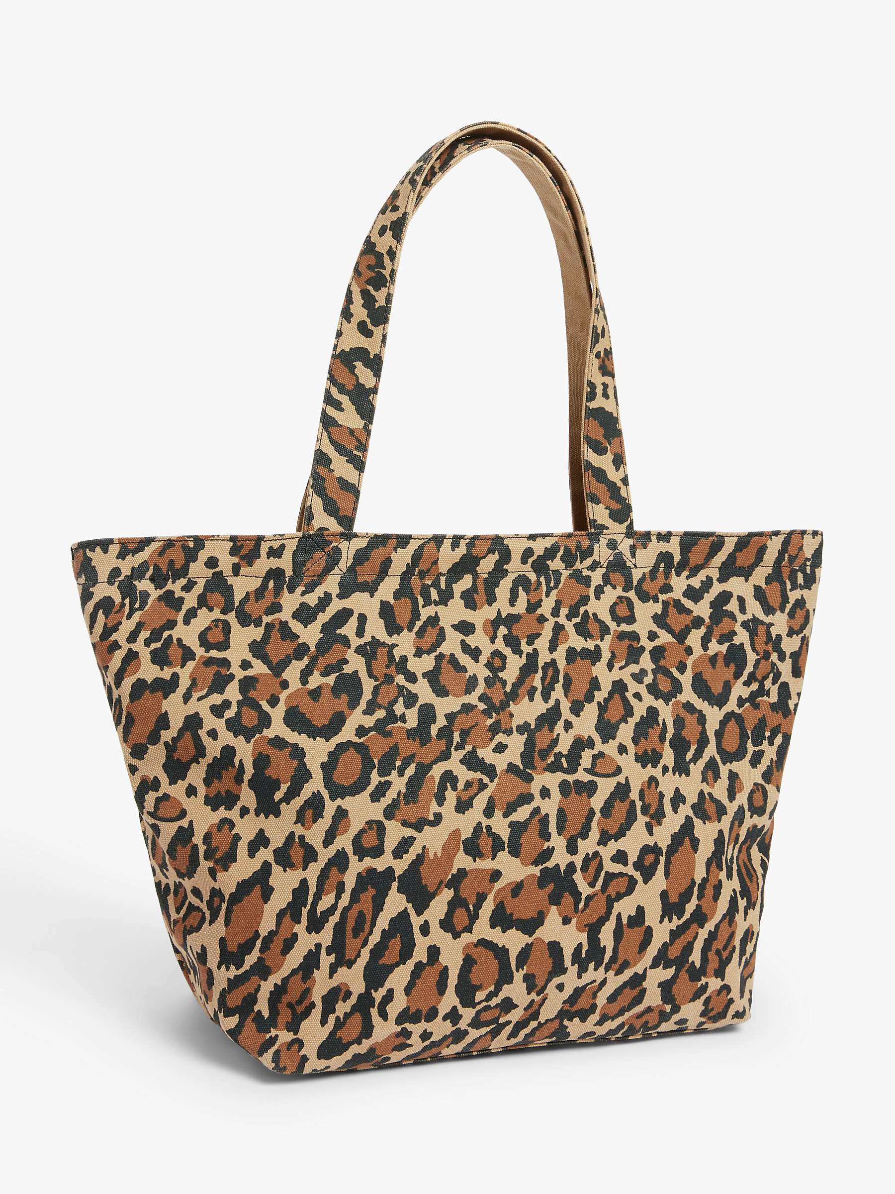 Buy AND/OR Leopard Print East/West Canvas Tote Bag, Multi Online at johnlewis.com