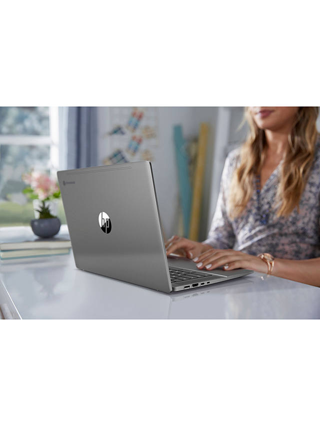 Buy HP Chromebook 14b-na0005na Laptop, AMD Athlon Silver Processor, 4GB RAM, 64GB eMMC Storage, 14" Full HD, Mineral Silver Online at johnlewis.com