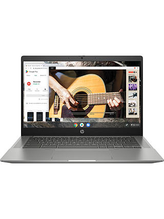 HP Chromebook 14b-na0005na Laptop, AMD Athlon Silver Processor, 4GB RAM, 64GB eMMC Storage, 14" Full HD, Mineral Silver