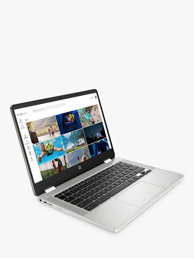 Buy HP Chromebook x360 14a-ca0006na Laptop, Intel Pentium Silver Processor, 8GB RAM, 64GB eMMC Storage, 14" Full HD Touchscreen, Mineral Silver Online at johnlewis.com
