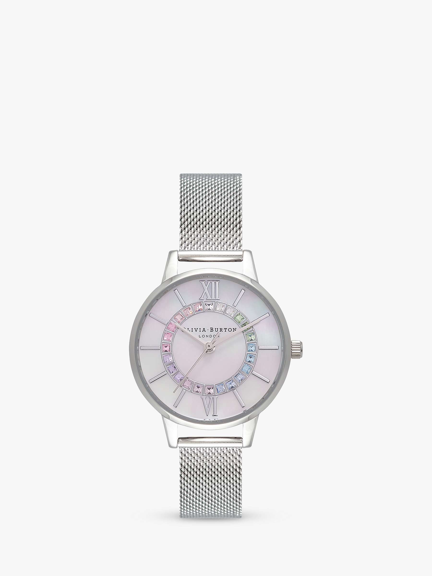 Buy Olivia Burton Women's Wonderland Crystal Mesh Bracelet Strap Watch Online at johnlewis.com