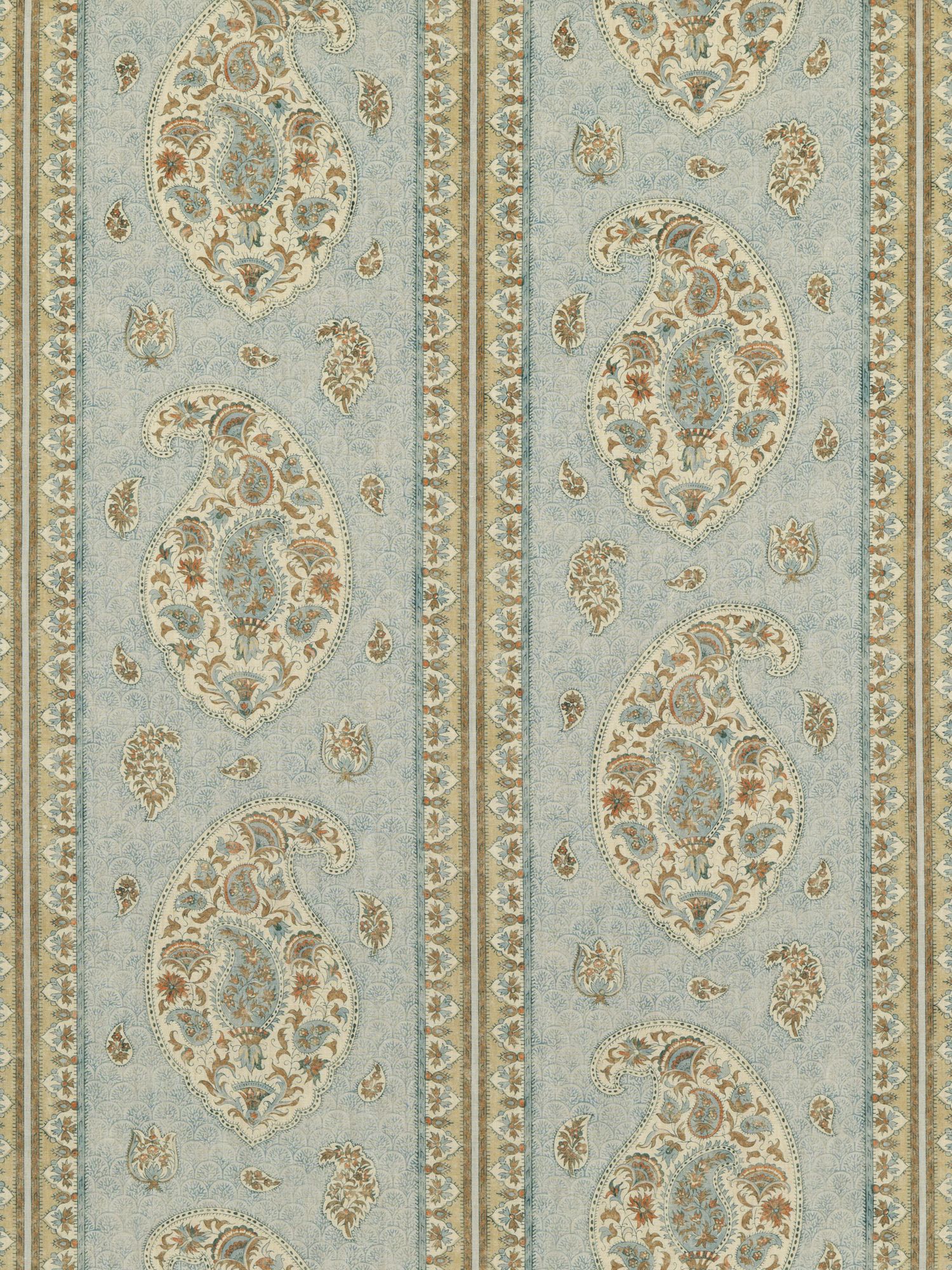 GP & J Baker Coromandel Furnishing Fabric, Blue/Sand