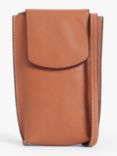 John Lewis & Partners Leather Phone Pouch Cross Body Bag, Tan