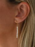 Leah Alexandra Ama Freshwater Pearl Thread Drop Earrings, Gold