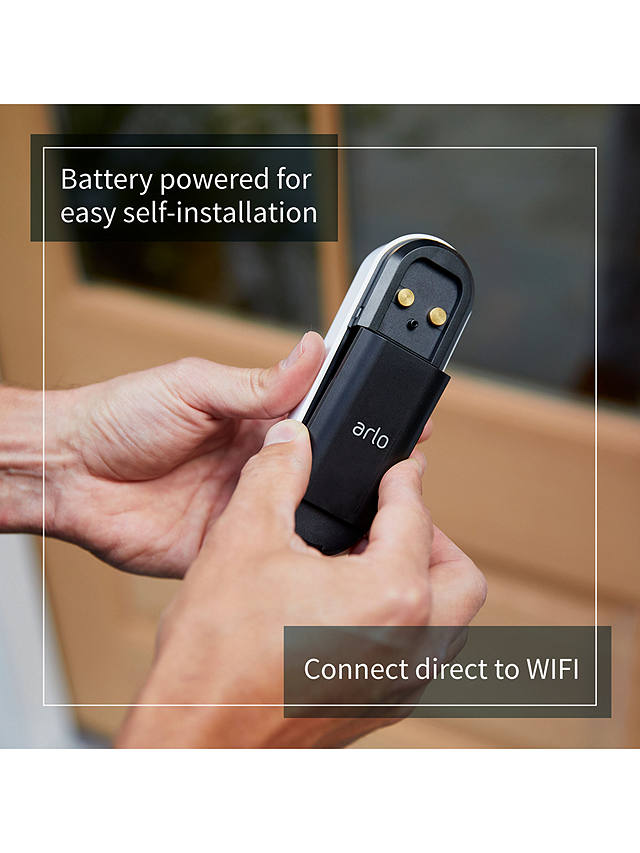 Arlo Essential Smart Video Doorbell, Wire-free, Black